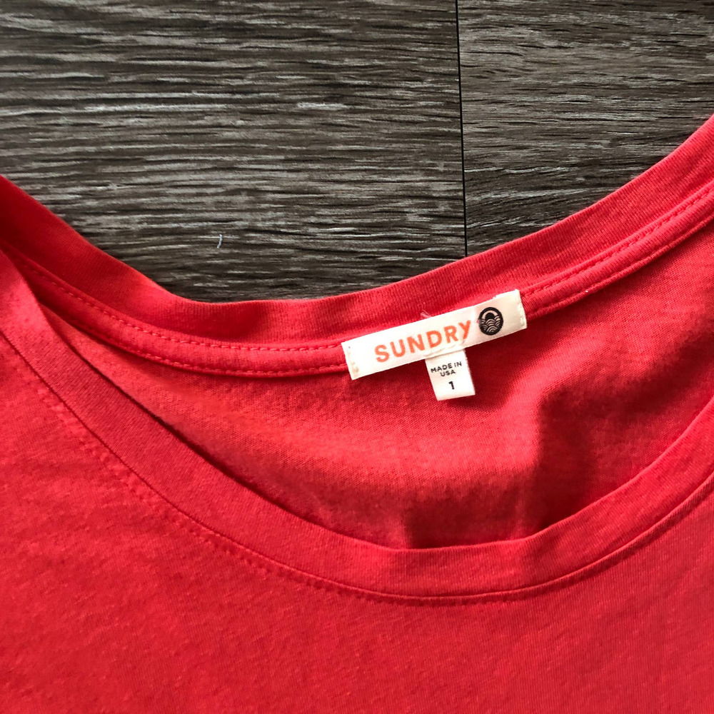 Sundry Long Sleeve Ruffle Tee - Picture 3 of 4